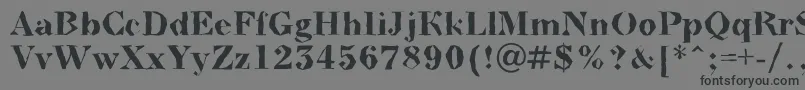 Шрифт ABodoninovabrkBold – чёрные шрифты на сером фоне