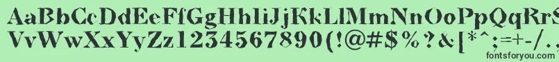 ABodoninovabrkBold Font – Black Fonts on Green Background