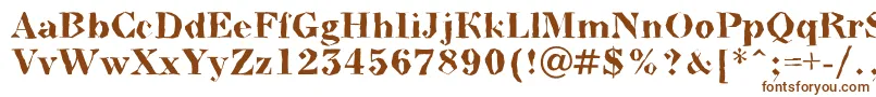 ABodoninovabrkBold-fontti – ruskeat fontit valkoisella taustalla