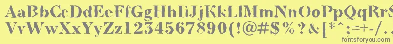 ABodoninovabrkBold Font – Gray Fonts on Yellow Background