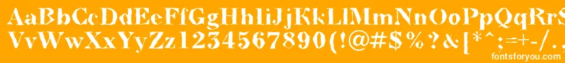 フォントABodoninovabrkBold – オレンジの背景に白い文字