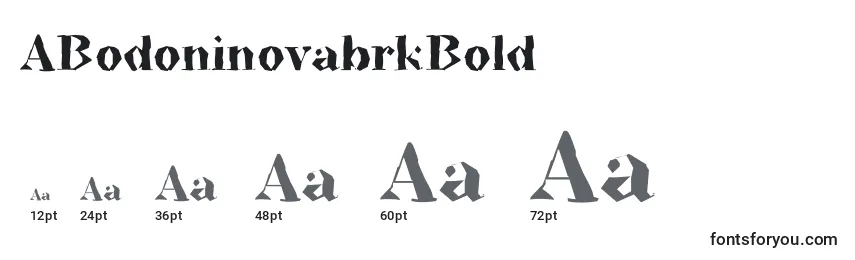 Размеры шрифта ABodoninovabrkBold