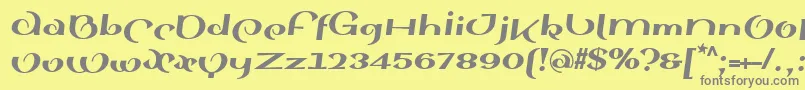 SinahsansLtBlackItalic Font – Gray Fonts on Yellow Background