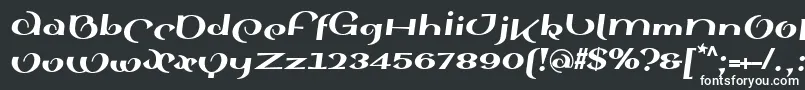 Шрифт SinahsansLtBlackItalic – белые шрифты
