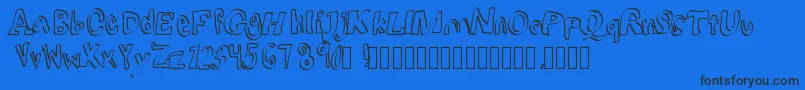 Lightsfromtheairplane Font – Black Fonts on Blue Background