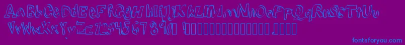 Lightsfromtheairplane Font – Blue Fonts on Purple Background