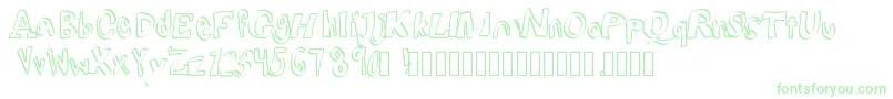 Lightsfromtheairplane Font – Green Fonts on White Background