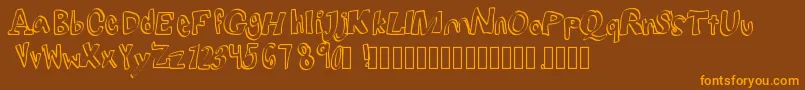 Lightsfromtheairplane Font – Orange Fonts on Brown Background