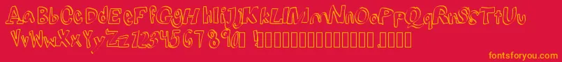 Lightsfromtheairplane Font – Orange Fonts on Red Background