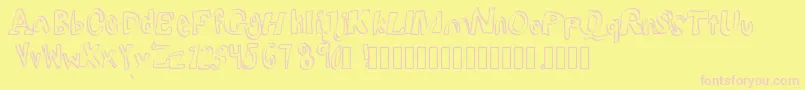 Lightsfromtheairplane Font – Pink Fonts on Yellow Background