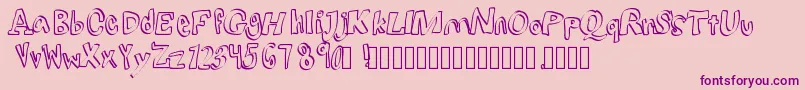 Lightsfromtheairplane Font – Purple Fonts on Pink Background