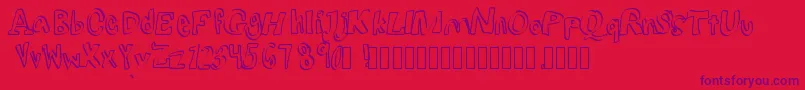 Lightsfromtheairplane Font – Purple Fonts on Red Background