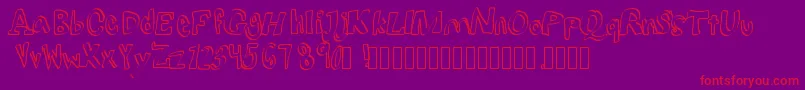 Lightsfromtheairplane Font – Red Fonts on Purple Background