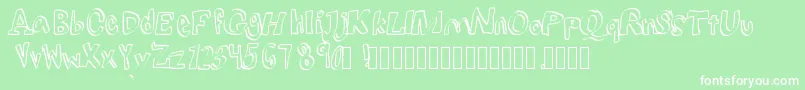 Lightsfromtheairplane Font – White Fonts on Green Background