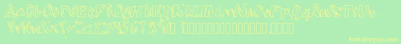 Lightsfromtheairplane Font – Yellow Fonts on Green Background