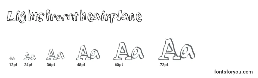 Размеры шрифта Lightsfromtheairplane