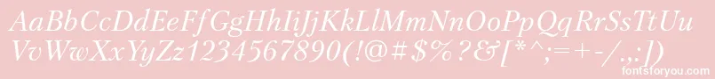 PetersburgosttItalic Font – White Fonts on Pink Background