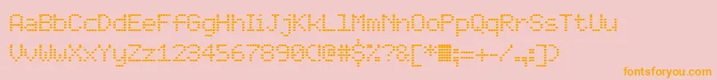 Elektra ffy Font – Orange Fonts on Pink Background