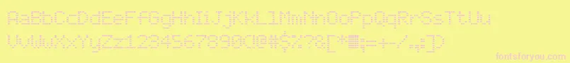 Elektra ffy-fontti – vaaleanpunaiset fontit keltaisella taustalla