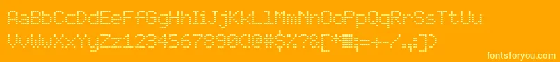 Elektra ffy Font – Yellow Fonts on Orange Background