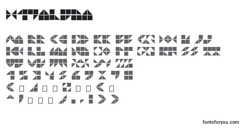Czcionka H19aLuna – alfabet, cyfry, specjalne znaki