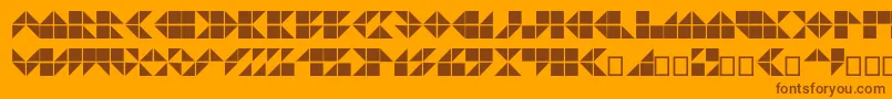 H19aLuna Font – Brown Fonts on Orange Background