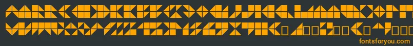 フォントH19aLuna – 黒い背景にオレンジの文字