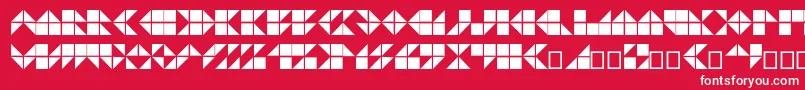 フォントH19aLuna – 赤い背景に白い文字