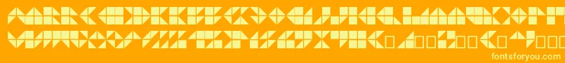 フォントH19aLuna – オレンジの背景に黄色の文字