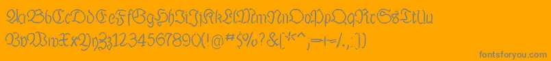 Luthermousedrawn Font – Gray Fonts on Orange Background