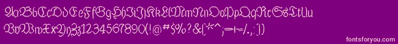 Luthermousedrawn Font – Pink Fonts on Purple Background