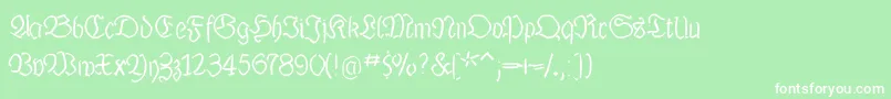 Luthermousedrawn Font – White Fonts on Green Background