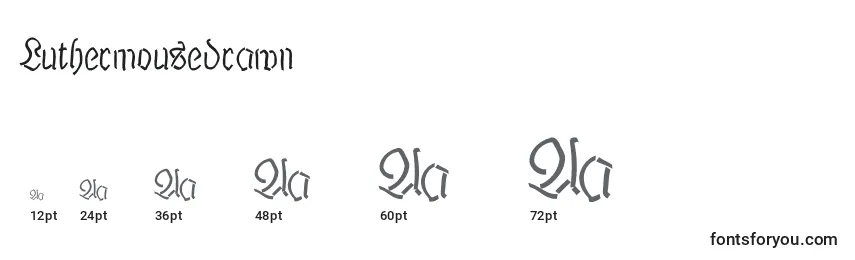 Luthermousedrawn Font Sizes
