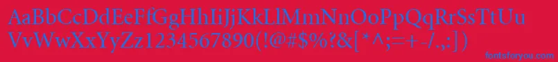 MinionCyrillicRegular Font – Blue Fonts on Red Background
