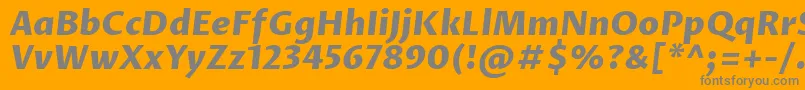 ProzalibreExtrabolditalic Font – Gray Fonts on Orange Background