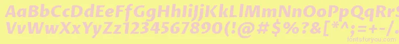 ProzalibreExtrabolditalic Font – Pink Fonts on Yellow Background