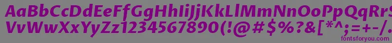 ProzalibreExtrabolditalic Font – Purple Fonts on Gray Background