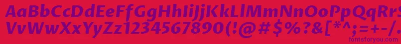 En savoir plus sur la police ProzalibreExtrabolditalic Police ProzalibreExtrabolditalic – polices violettes sur fond rouge