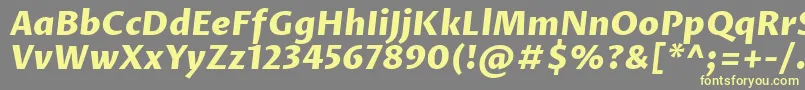 ProzalibreExtrabolditalic Font – Yellow Fonts on Gray Background