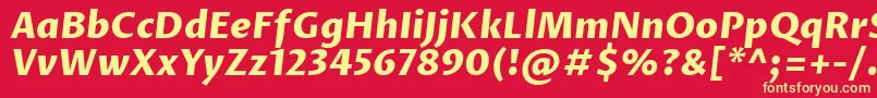 ProzalibreExtrabolditalic Font – Yellow Fonts on Red Background