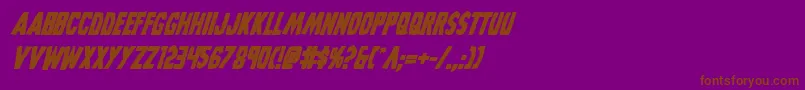 Grimghostbolditalic Font – Brown Fonts on Purple Background