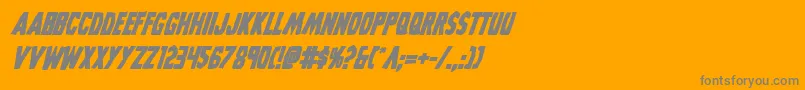 Grimghostbolditalic-Schriftart – Graue Schriften auf orangefarbenem Hintergrund