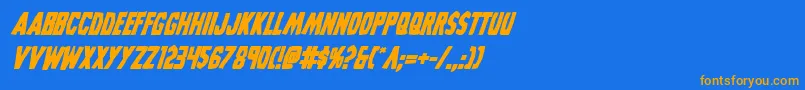 Grimghostbolditalic Font – Orange Fonts on Blue Background