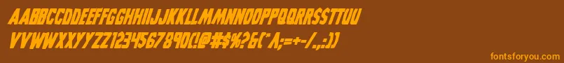 Grimghostbolditalic Font – Orange Fonts on Brown Background