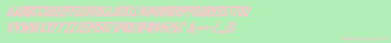 Grimghostbolditalic Font – Pink Fonts on Green Background