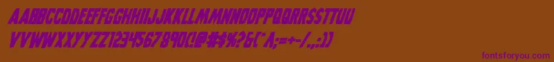 Grimghostbolditalic Font – Purple Fonts on Brown Background