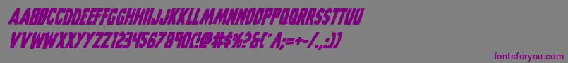 Шрифт Grimghostbolditalic – фиолетовые шрифты на сером фоне