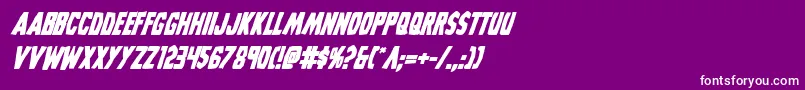 Grimghostbolditalic Font – White Fonts on Purple Background