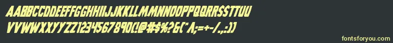 Grimghostbolditalic Font – Yellow Fonts on Black Background