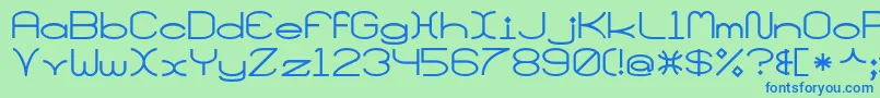 SantaMonciaMf Font – Blue Fonts on Green Background